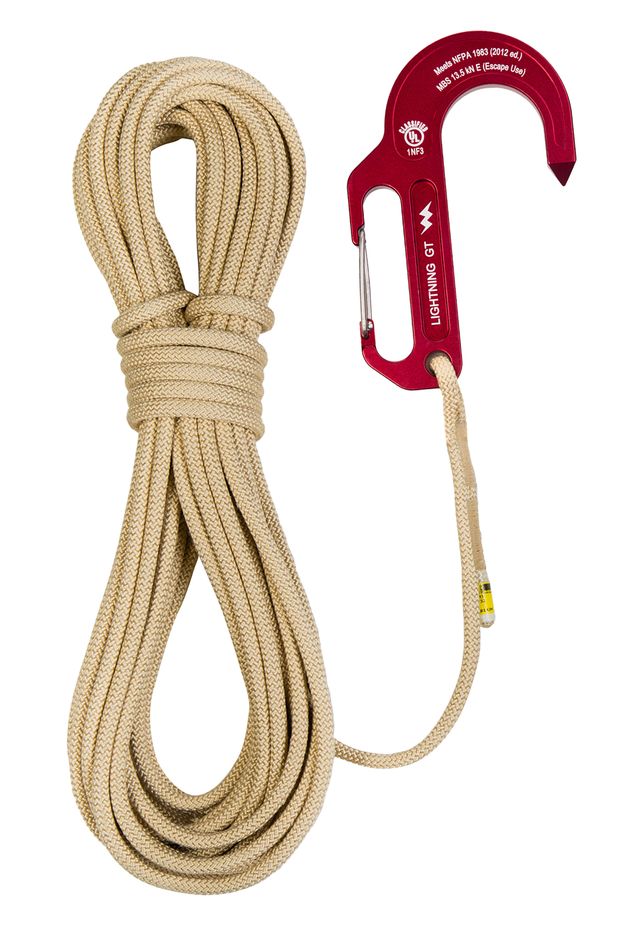 Sterling FireTech2 Escape Rope with Lightning GT Hook 50'